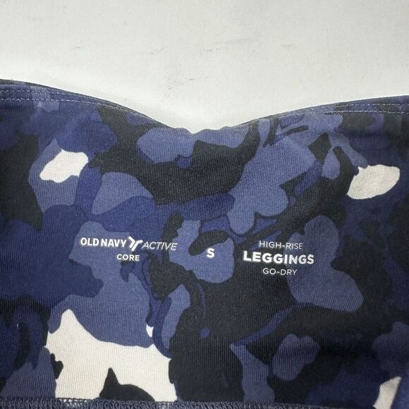Old Navy Active CORE Go-Dry Elevate High Rise 7/8 Legging Blue Floral Size Small - Picture 5 of 9